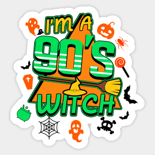 90s Witch Halloween Parody Sticker